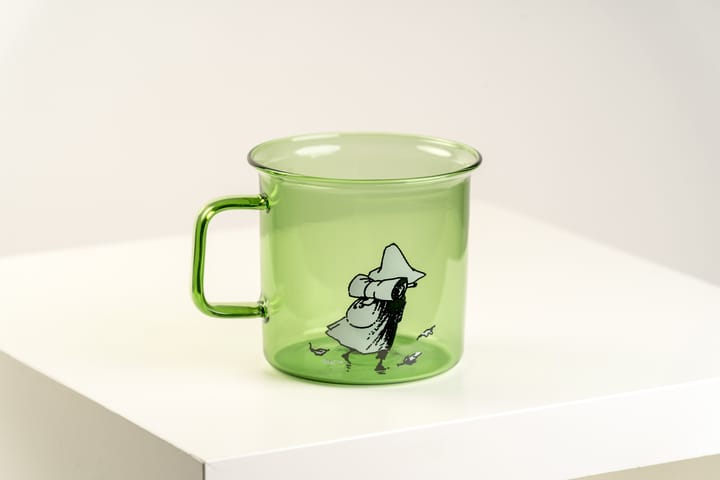Snufkin glass mug 35 cl, Green Muurla