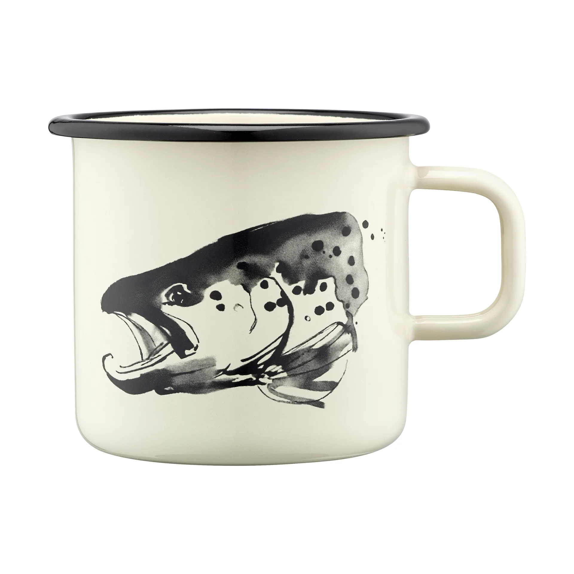 Teemu Järvi x Muurla enamel mug 55 cl, Pike & Trout Muurla