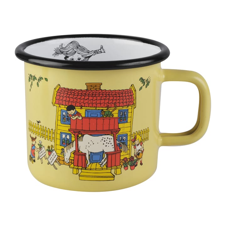 Villa Villekulla enamel mug 3.7 dl, Yellow Muurla