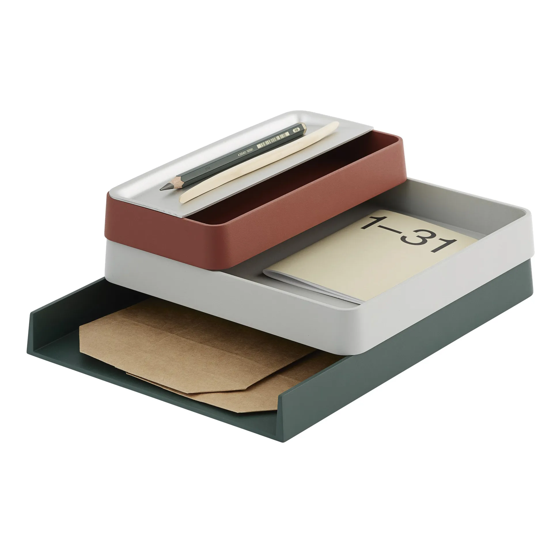 Arrange Desktop tray 12x25 cm, copper brown Muuto