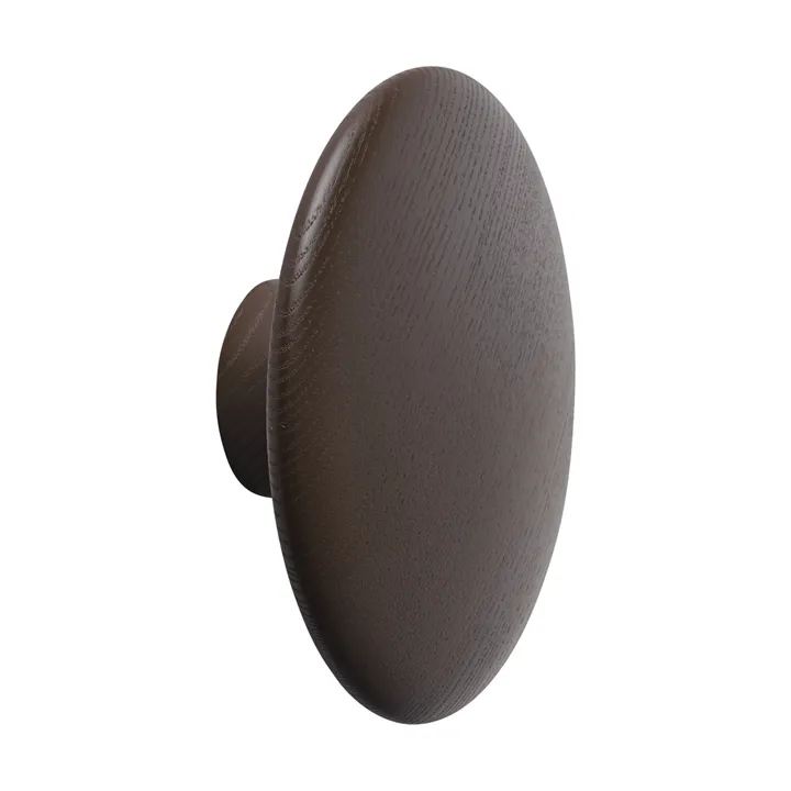 Dots Wood coat hook - Brown red, Ø13 cm - Muuto