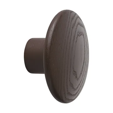 Dots Wood coat hook - Brown red, Ø6.5 cm - Muuto