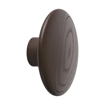 Dots Wood coat hook - Brown red, Ø9 cm - Muuto