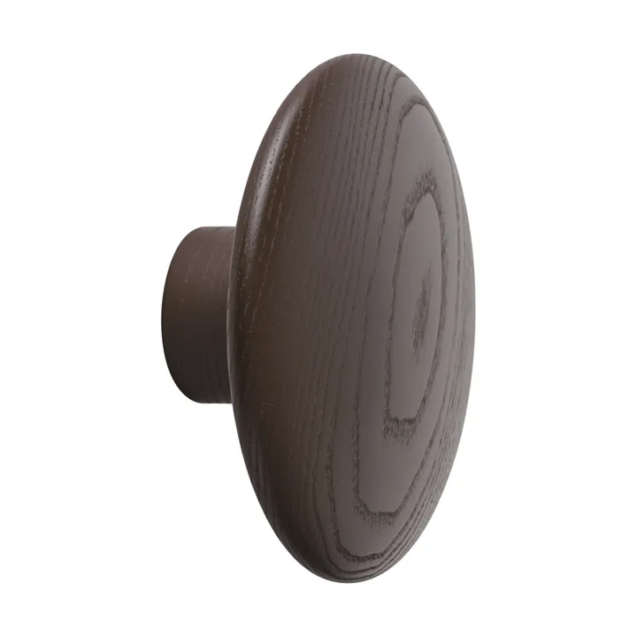 Dots Wood coat hook - Brown red, Ø9 cm - Muuto