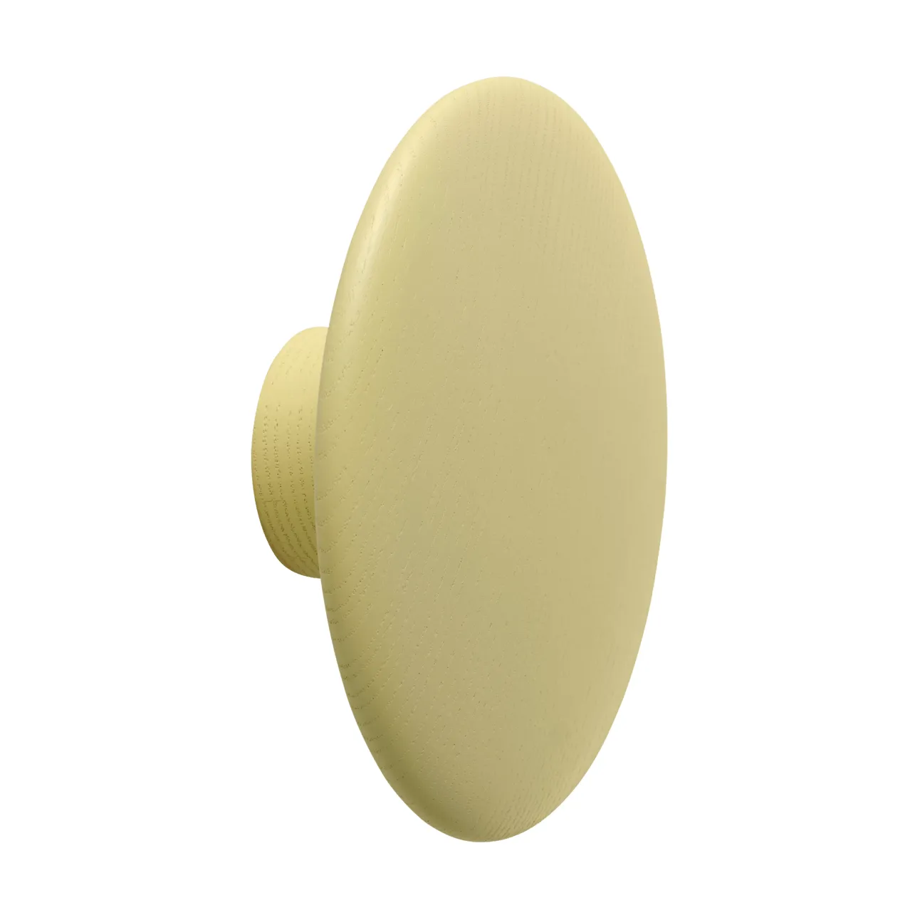 Dots Wood coat hook, Yellow-beige, Ø13 cm Muuto