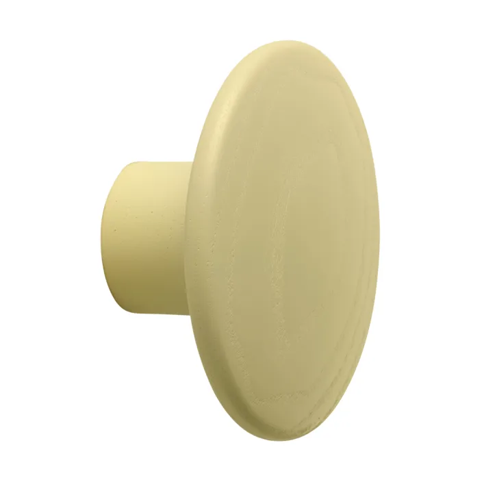 Dots Wood coat hook - Yellow-beige, Ø6.5 cm - Muuto