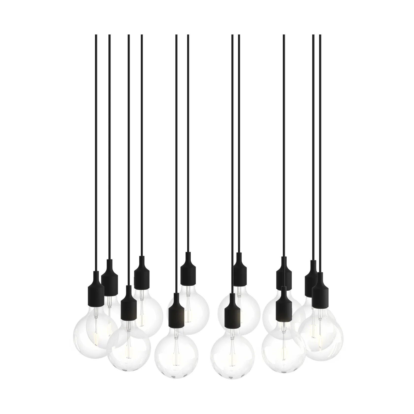 E27 Pendant Cluster 12 pendant, Black Muuto