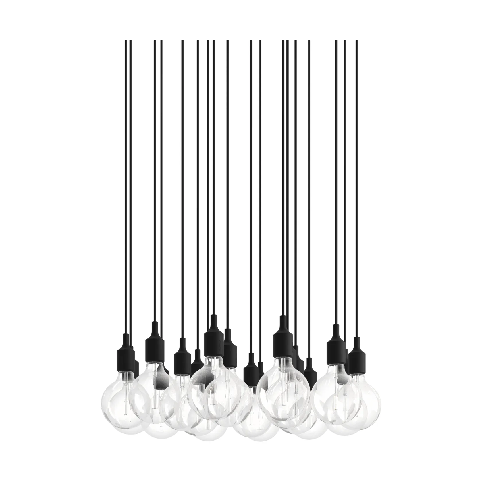 E27 Pendant Cluster 18 pendant, Black Muuto