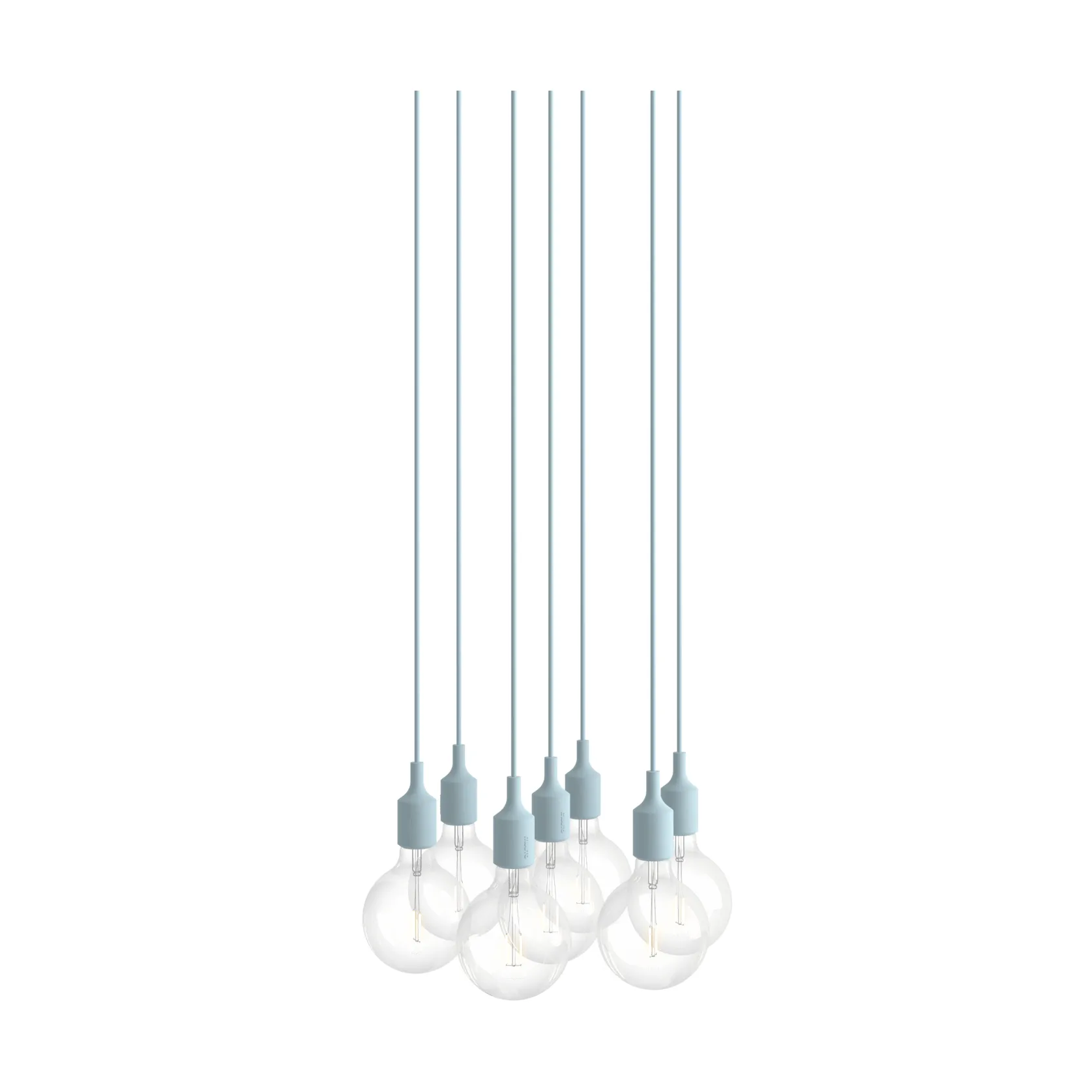 E27 Pendant Cluster 7 pendant, Light blue Muuto