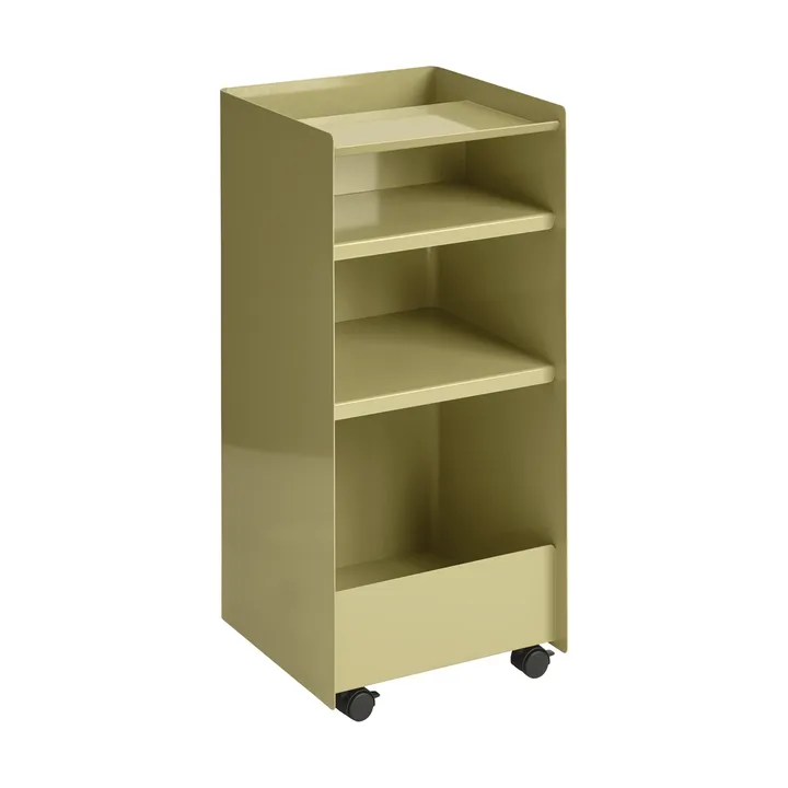 Folded Trolley open trolley - Dark beige green, 37.4x38.7x37.2 cm - Muuto
