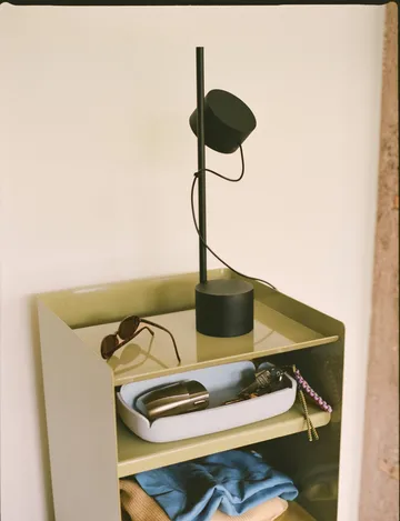 Folded Trolley open trolley - Dark beige green, 37.4x38.7x37.2 cm - Muuto