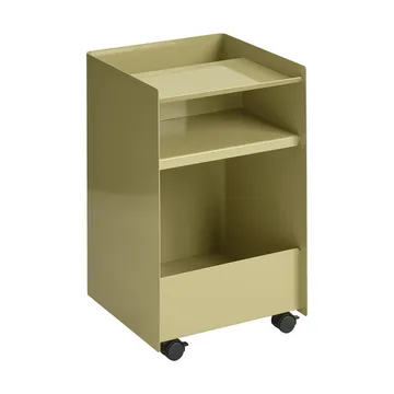 Folded Trolley open trolley - Dark beige green 37.4x61.5x37.2 cm - Muuto