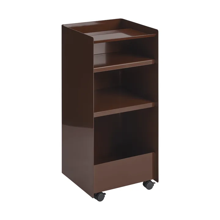 Folded Trolley open trolley - Dark red, 37.4x38.7x37.2 cm - Muuto