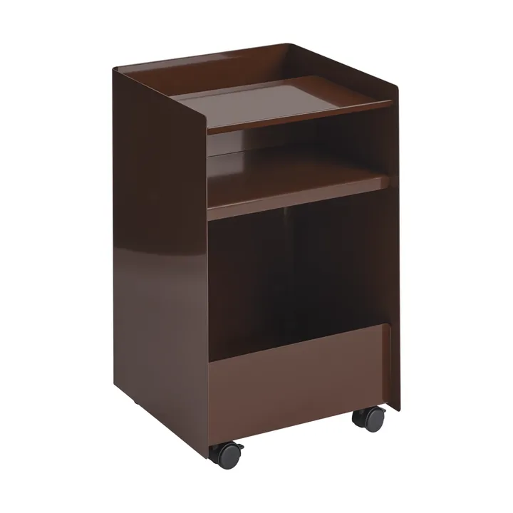 Folded Trolley open trolley - Dark red 37.4x61.5x37.2 cm - Muuto