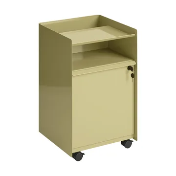 Folded Trolley trolley with cabinet - Dark beige green - Muuto