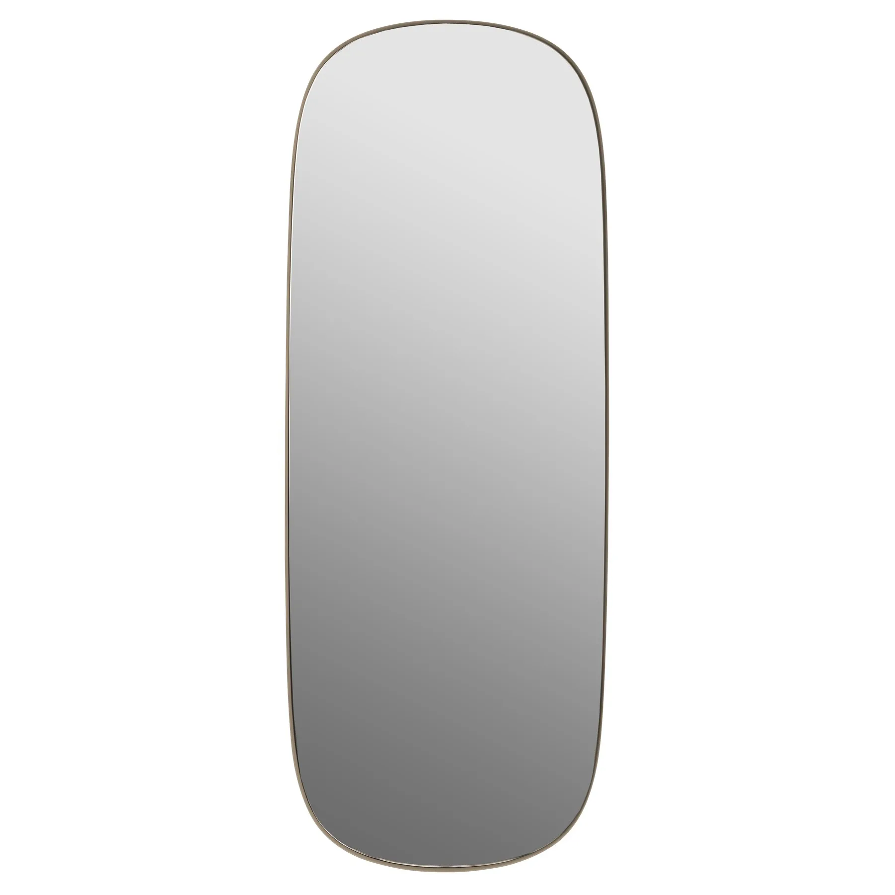 Framed mirror large, Taupe-clear, 118x44,5 Muuto