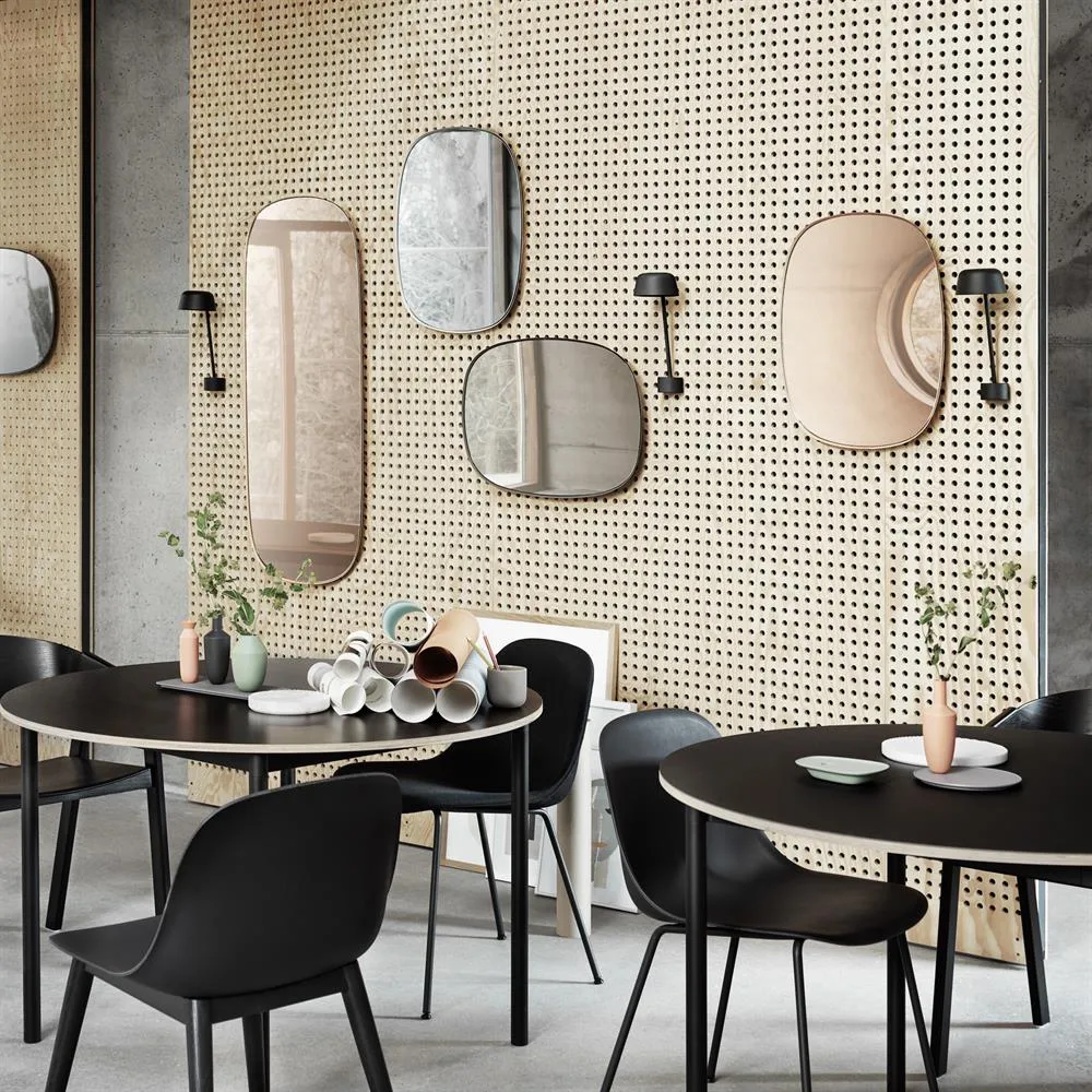 Framed mirror, Pink, 59x44 cm Muuto