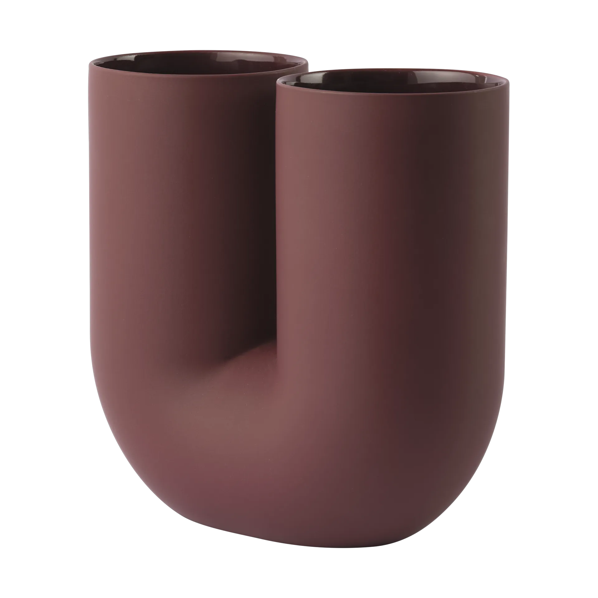 Kink vase 26 cm, Deep red Muuto