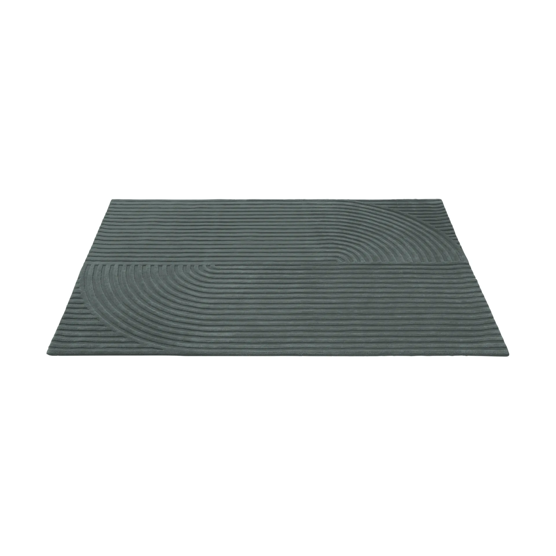 Relevo Rug Quattro wool rug, Dark green, 170x240 cm Muuto
