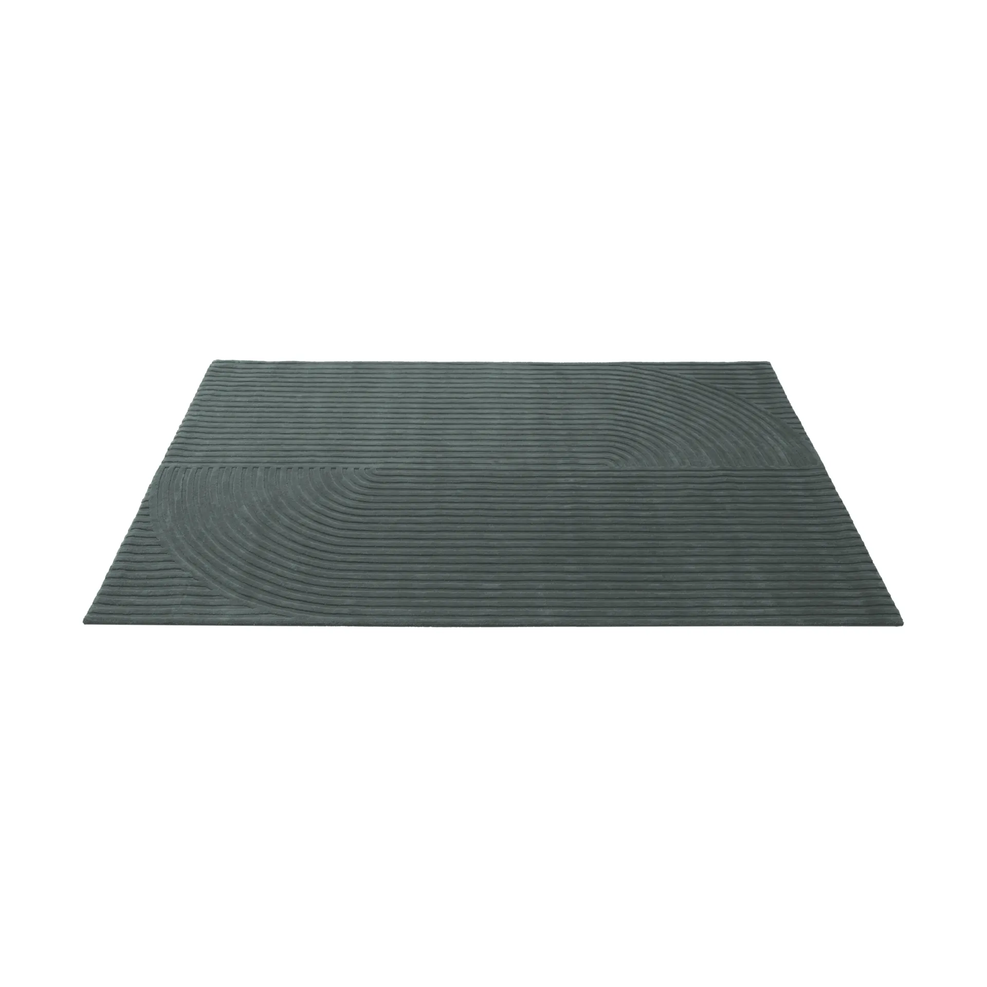 Relevo Rug Quattro wool rug, Dark green, 200x300 cm Muuto