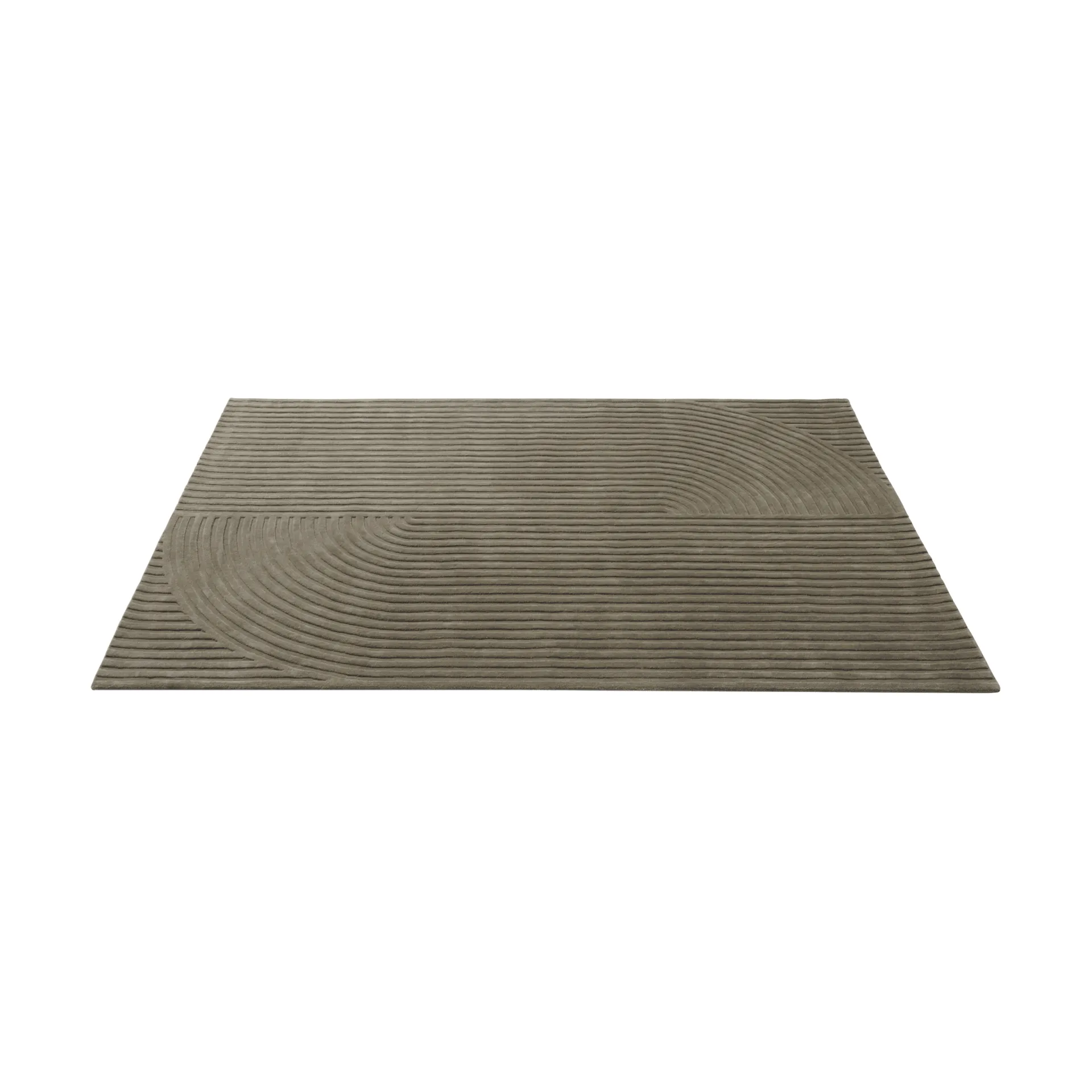 Relevo Rug Quattro wool rug, Taupe, 200x300 cm Muuto