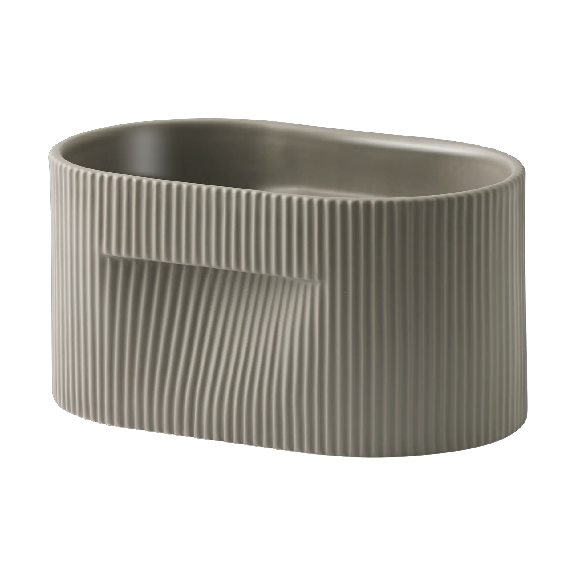 Ridge flower pot 13 cm, Taupe Muuto