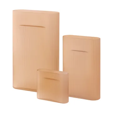 Ridge vase frosted glass 48,5 cm - Light orange - Muuto