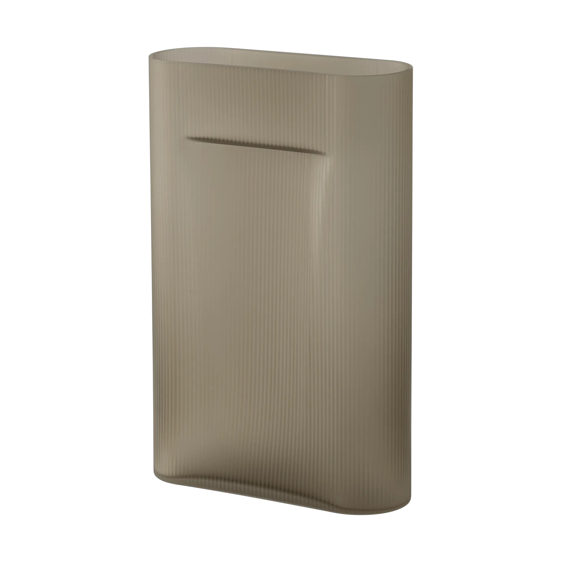 Ridge vase frosted glass 48,5 cm, Taupe Muuto
