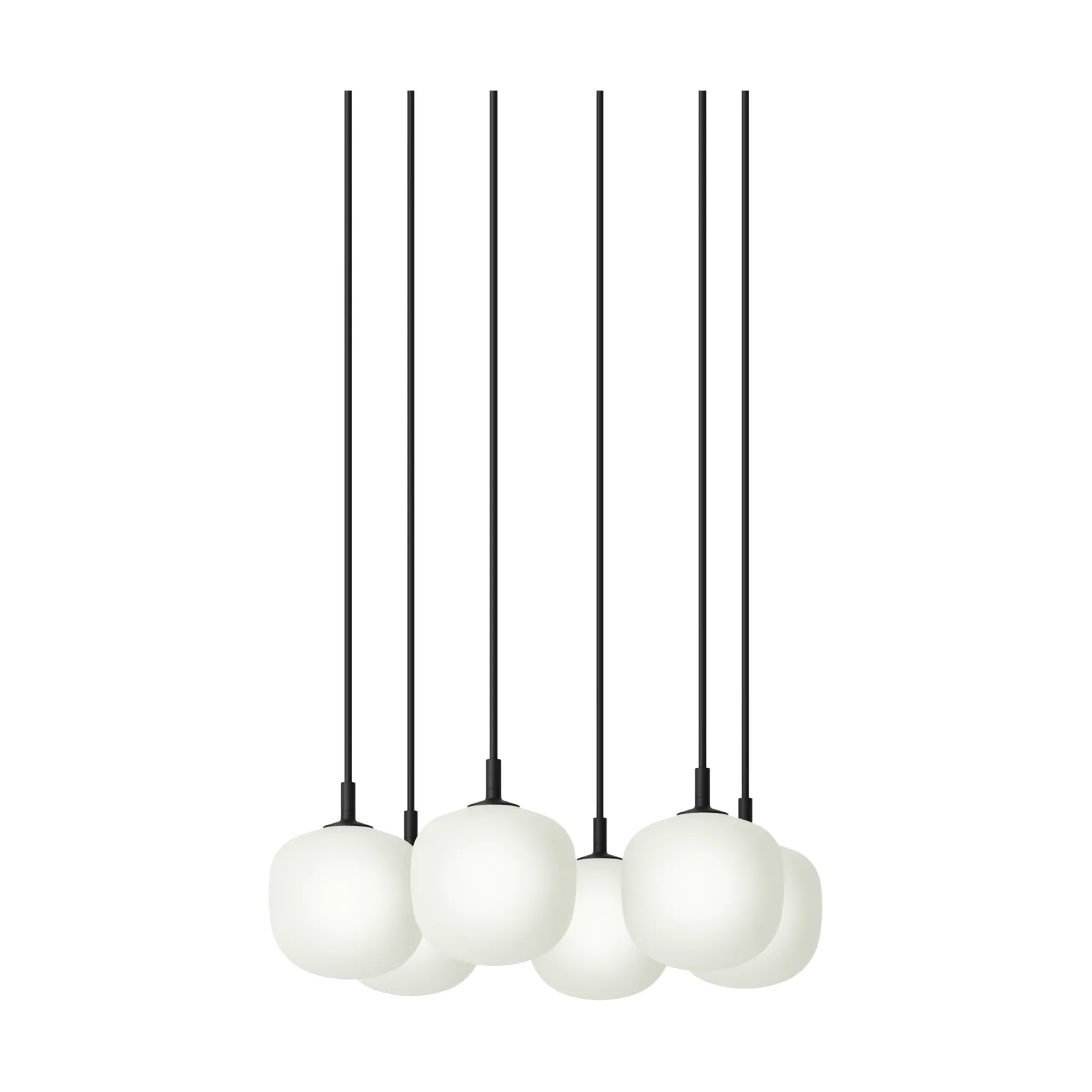Rime Pendant Cluster 6 pendant lamp, Black, Ø12 cm Muuto