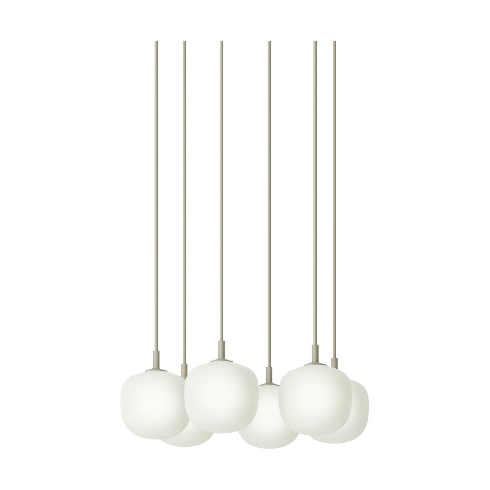 Rime Pendant Cluster 6 pendant lamp, Grey, Ø12 cm Muuto