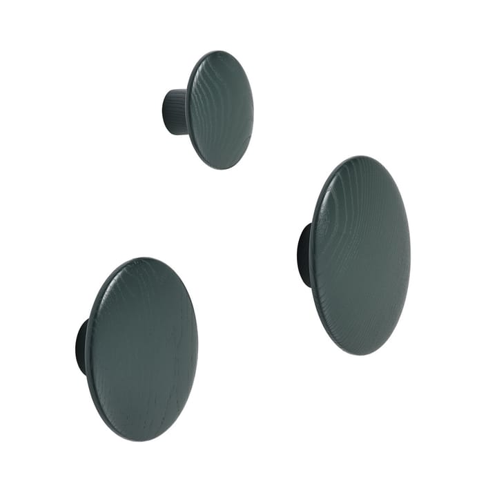 The Dots clothes hook dark green, Large Muuto