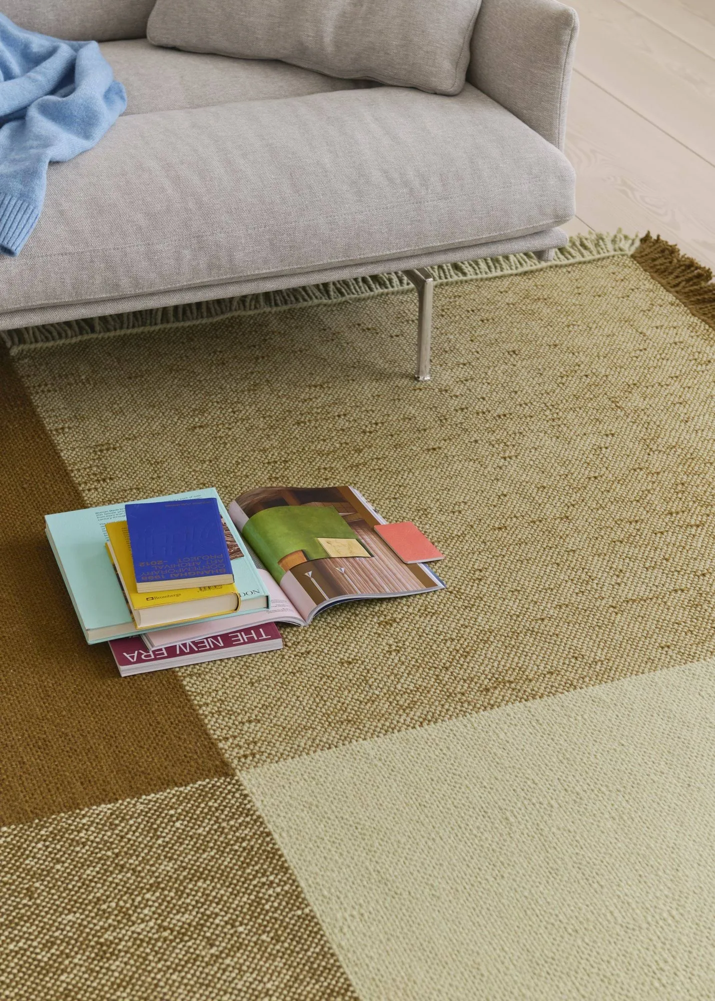 Verso wool rug, Pale green-warm brown, 258x258 cm Muuto