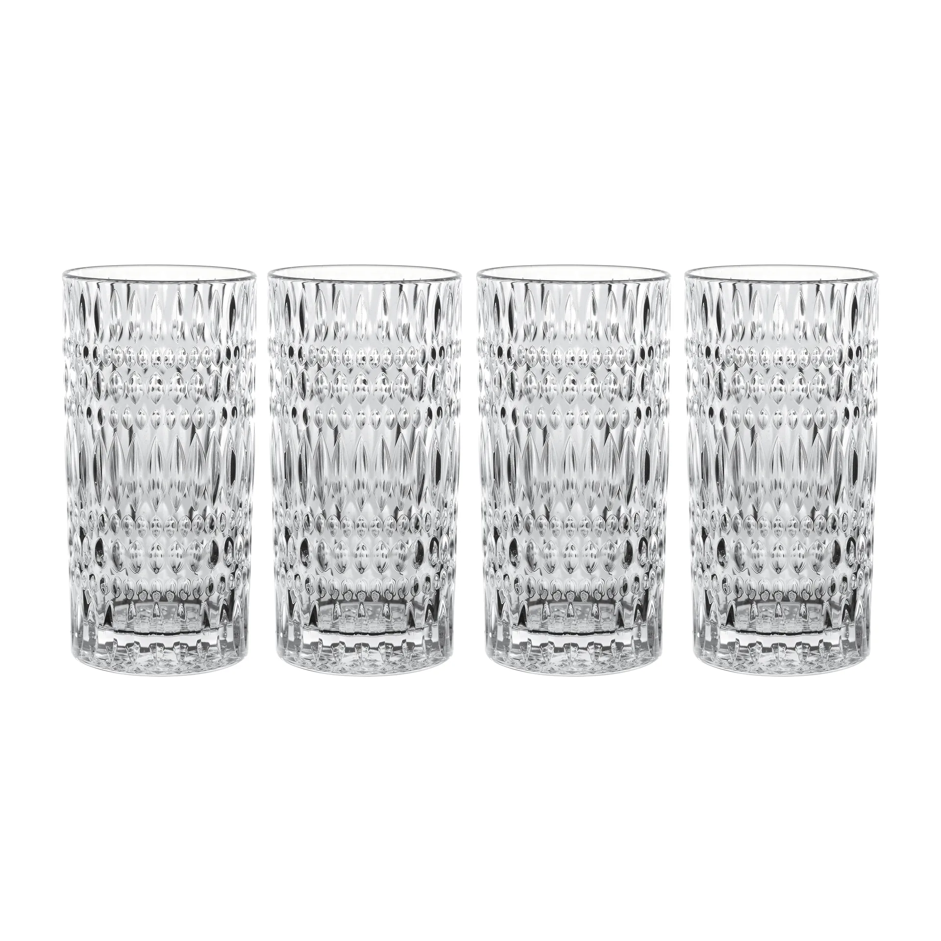 Ethno long drinking glass 43.4 cl 4-pack, Clear Nachtmann