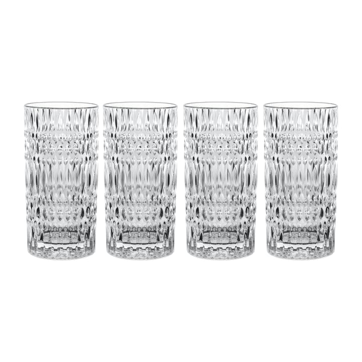 Ethno long drinking glass 43.4 cl 4-pack - Clear - Nachtmann