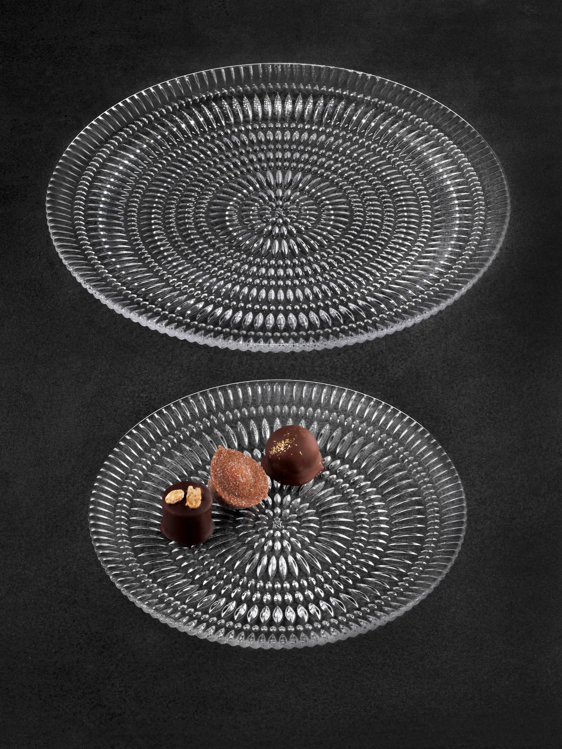 Ethno plate, 2-pack, crystal glass, Ø23 cm Nachtmann