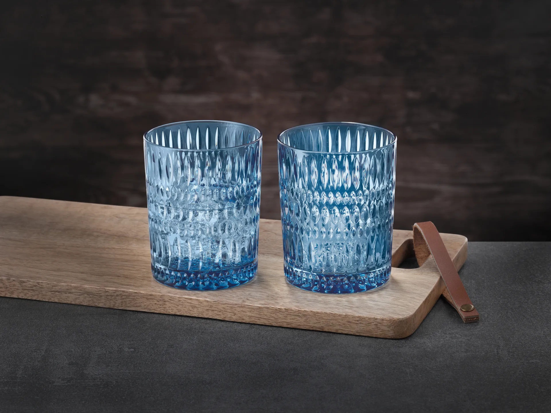 Ethno Tumbler glass 30.4 cl 2-pack, Vintage blue Nachtmann
