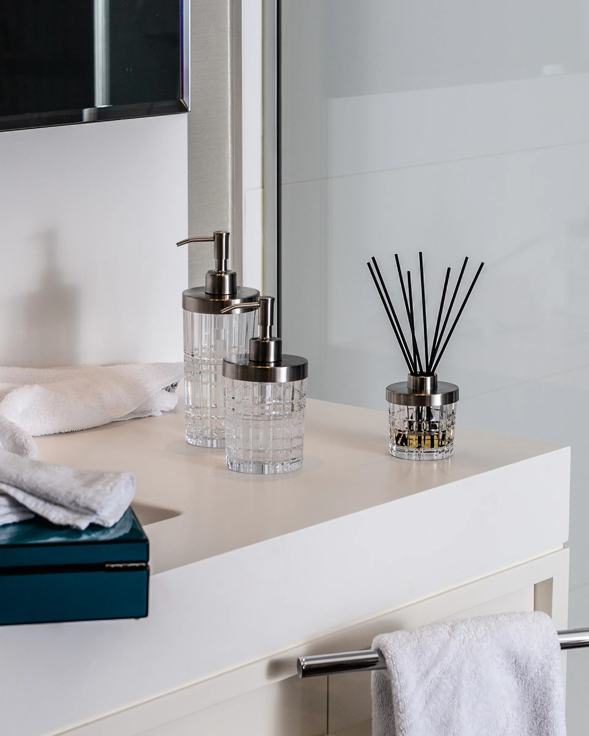 Square soap dispenser 16.5 cm, Clear Nachtmann