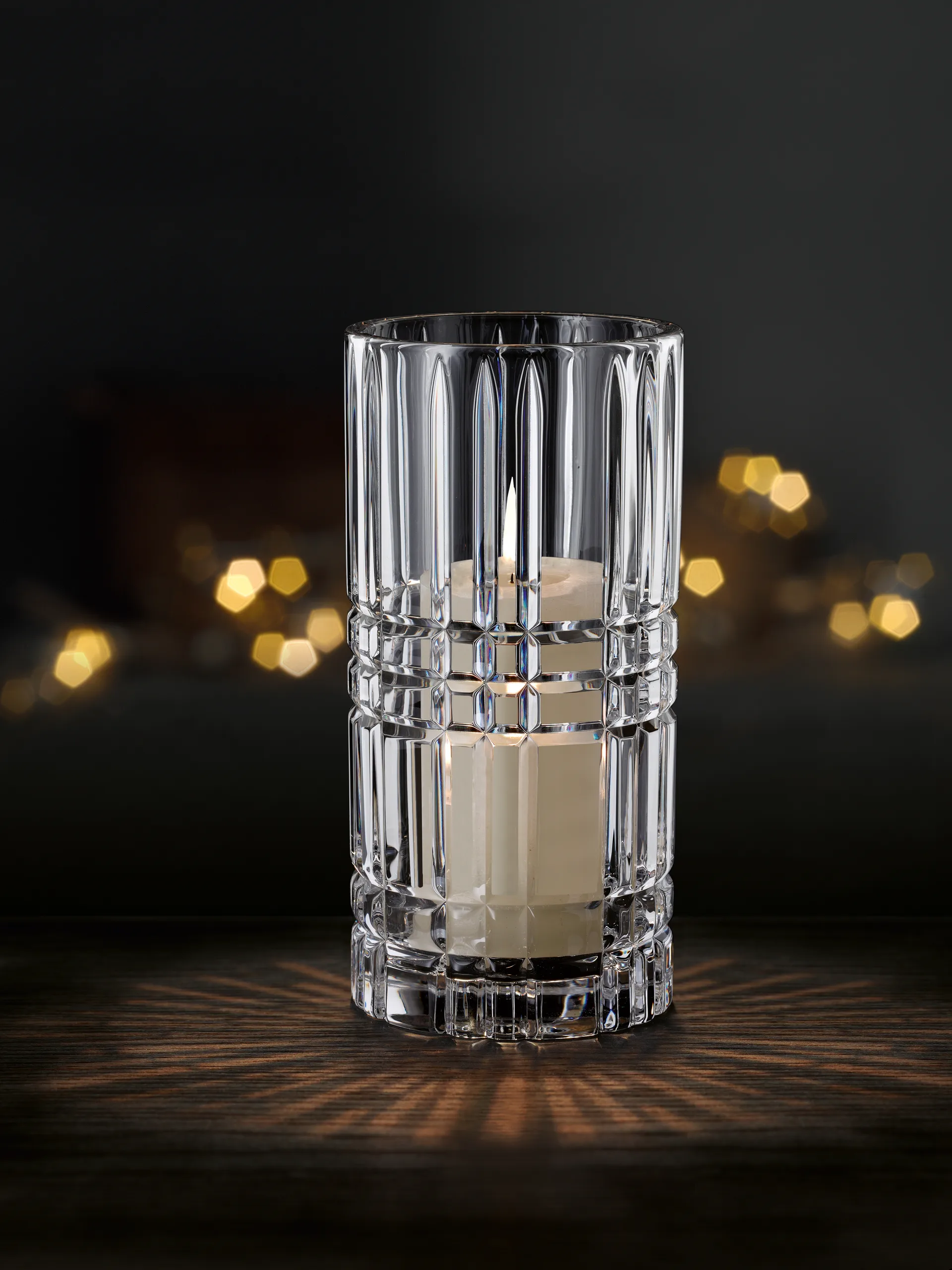 Square vase, Crystal glass, 23 cm Nachtmann