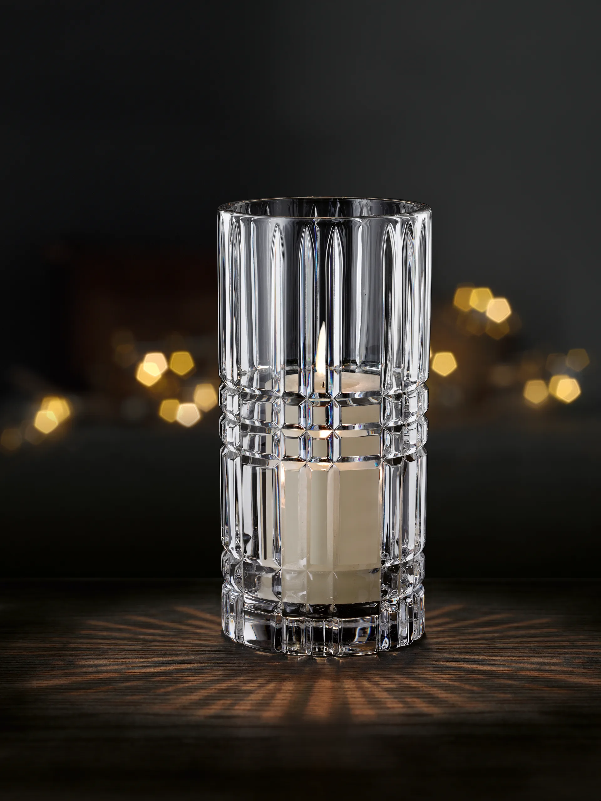 Square vase, Crystal glass, 28 cm Nachtmann