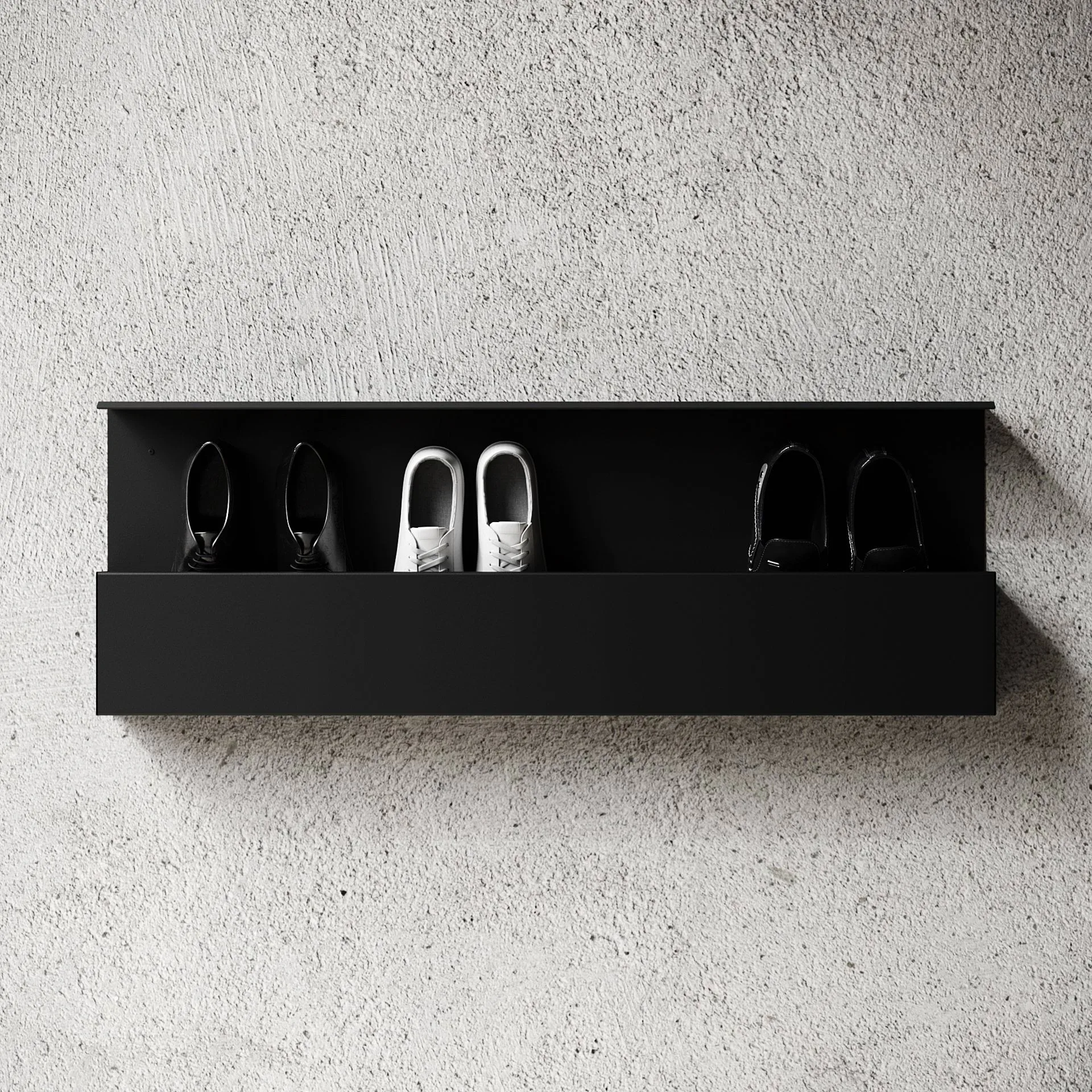 Nichba shoe shelf, Black, 100 cm Nichba