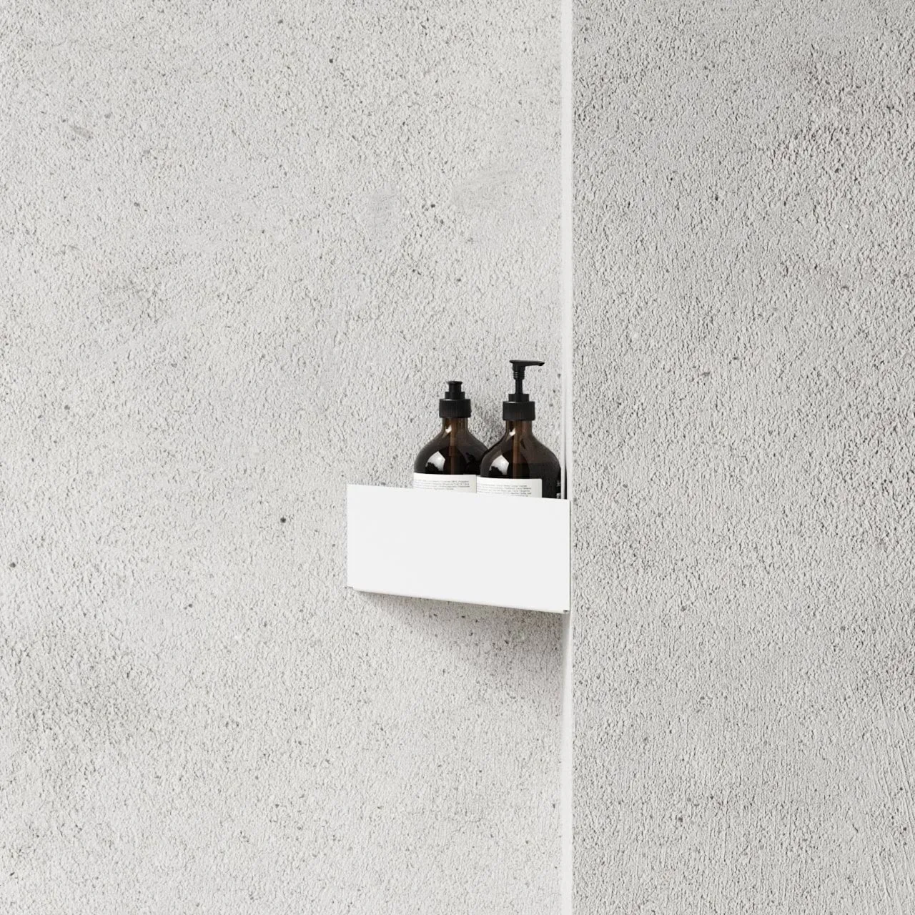 Nichba shower shelf, White, corner Nichba