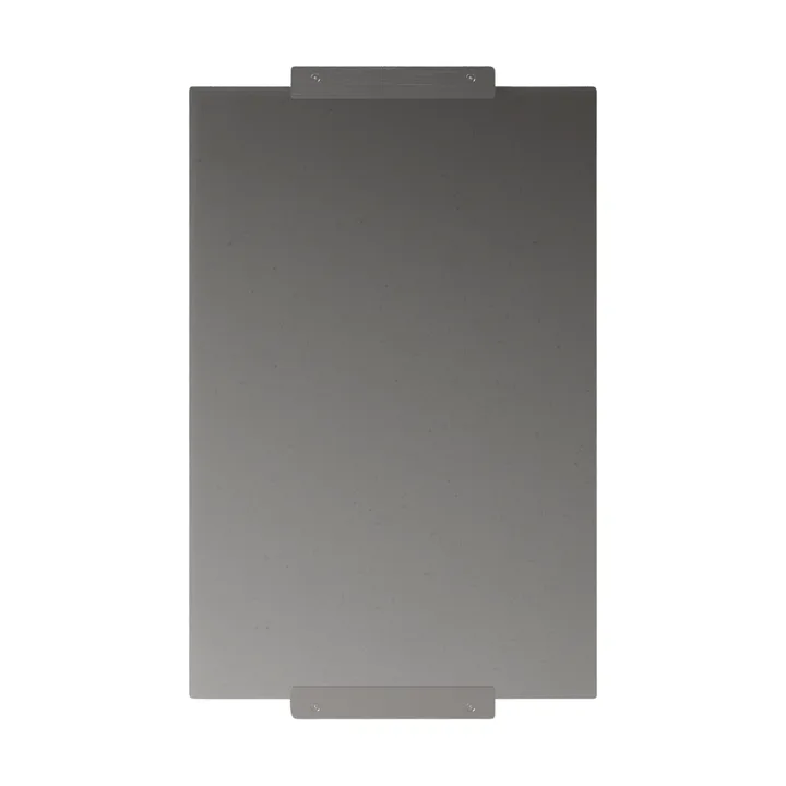 Nichba wall mirror - Brushed stainless steel, 70x50 cm - Nichba