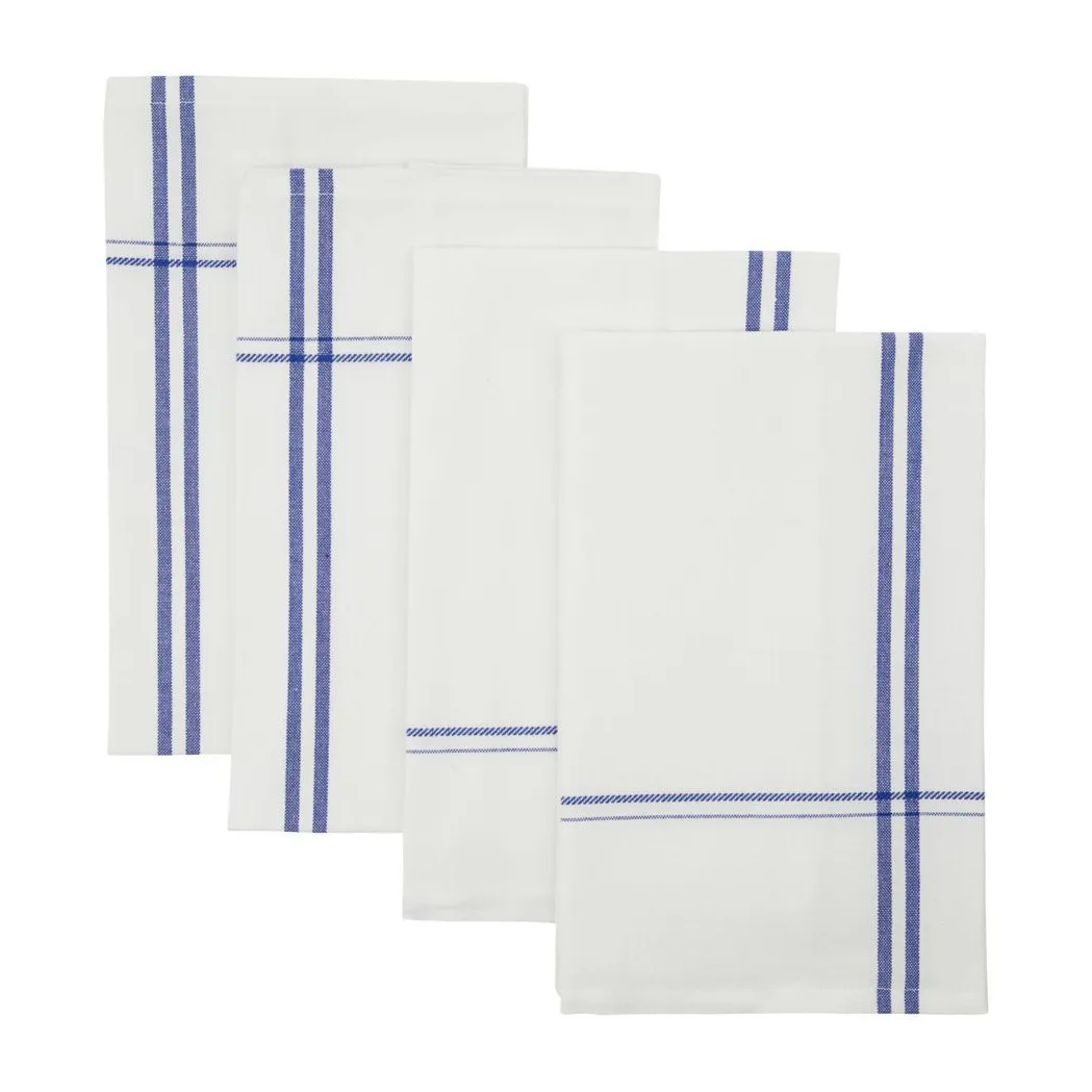 Amow fabric napkin 32x52 cm 4-pack, White-blue Nicolas Vahé