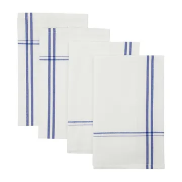 Amow fabric napkin 32x52 cm 4-pack - White-blue - Nicolas Vahé