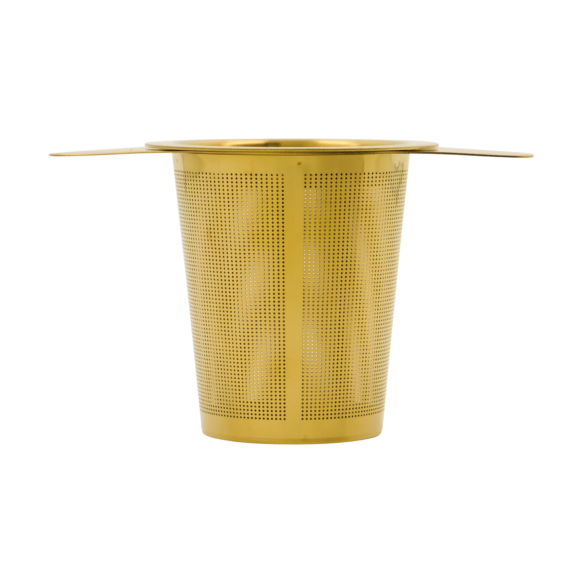 Nicolas Vahé tea strainer, Golden finish Nicolas Vahé
