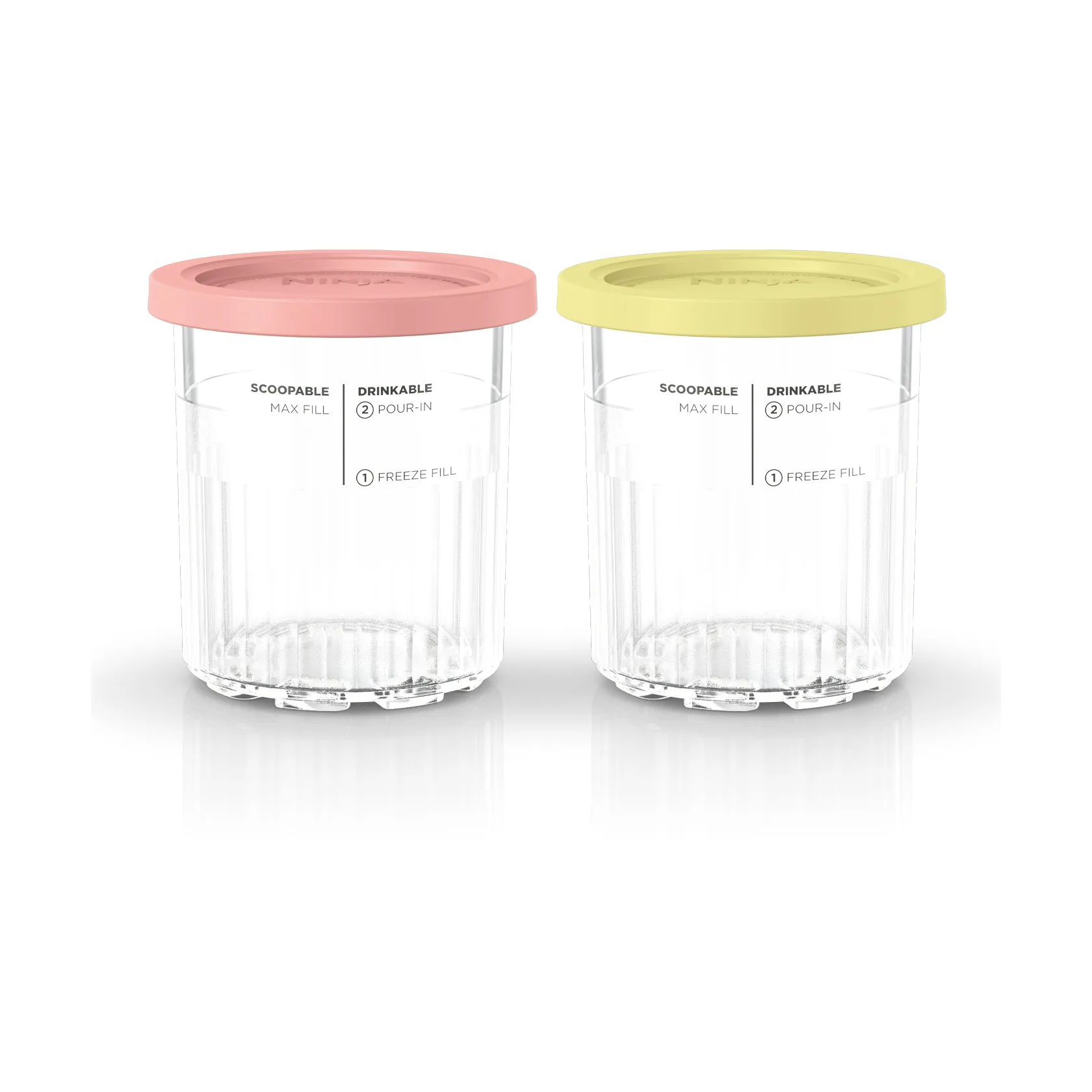 Ninja CREAMi 2 extra cups 709 ml for NC501EU, Pink/Yellow Ninja