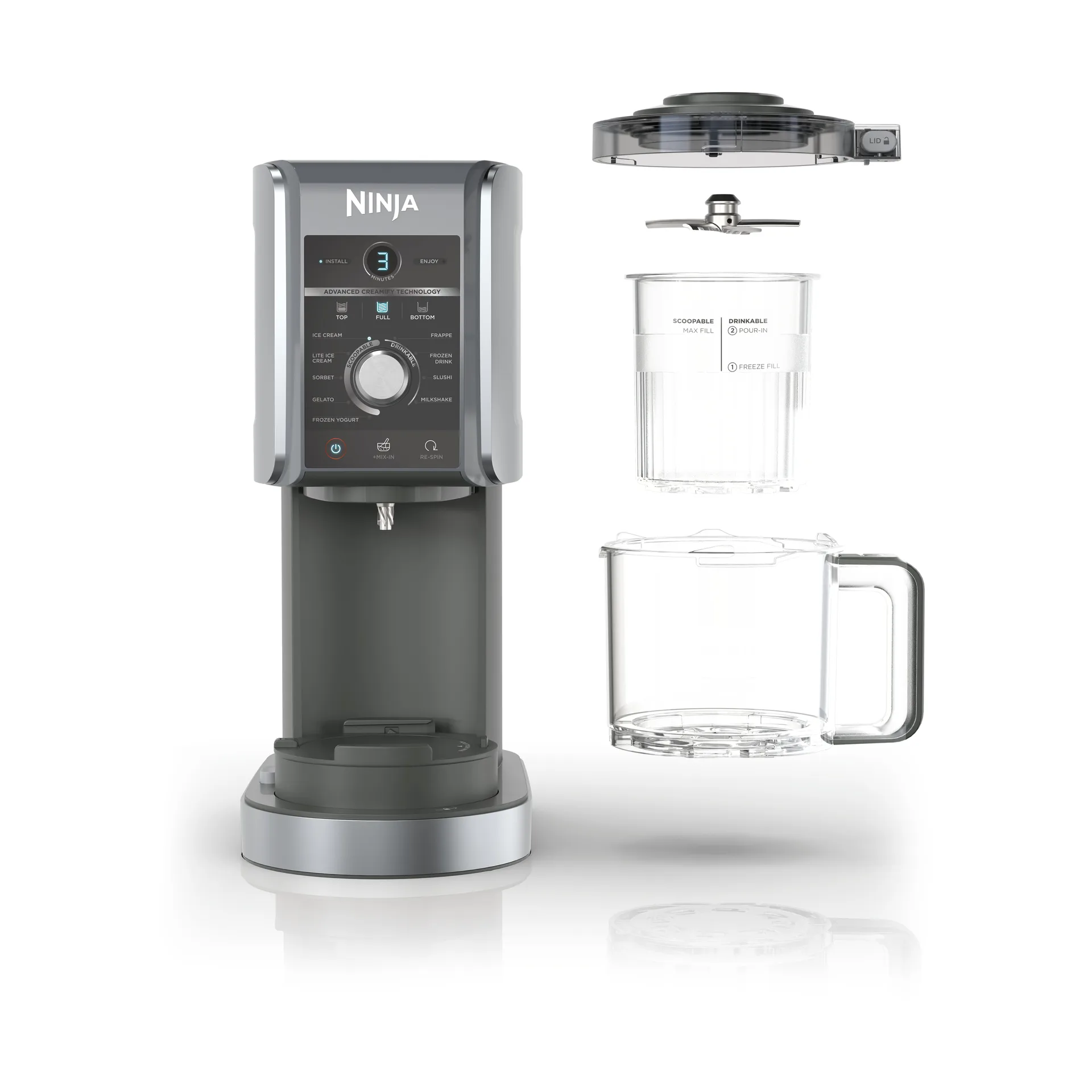 Ninja CREAMi deluxe NC502EU ice cream and dessert maker, Black Ninja