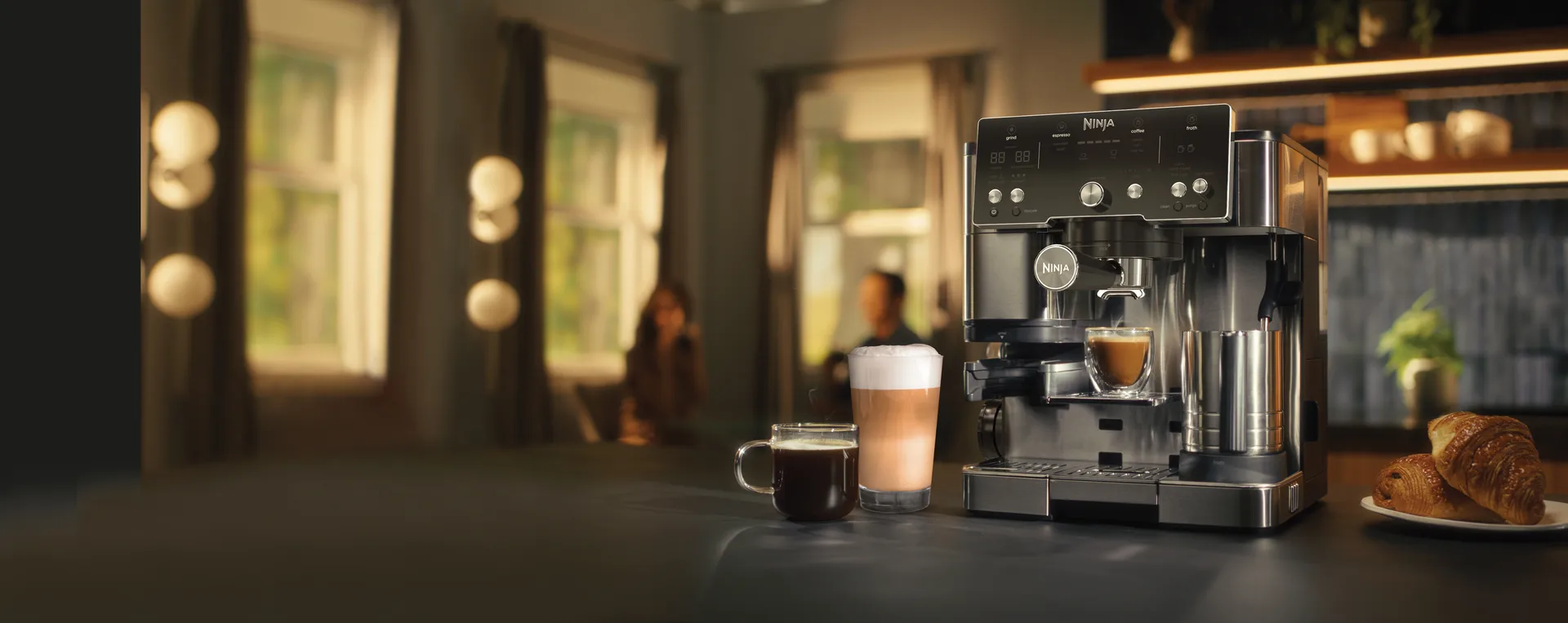 Ninja Luxe™ café essential 2-in-1 espresso machine, Stainless steel Ninja