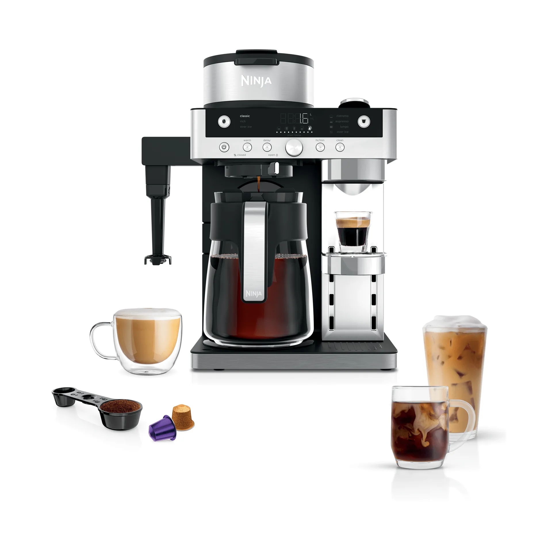 Ninja Prestige Dualbrew automatic espresso machine, Black Ninja