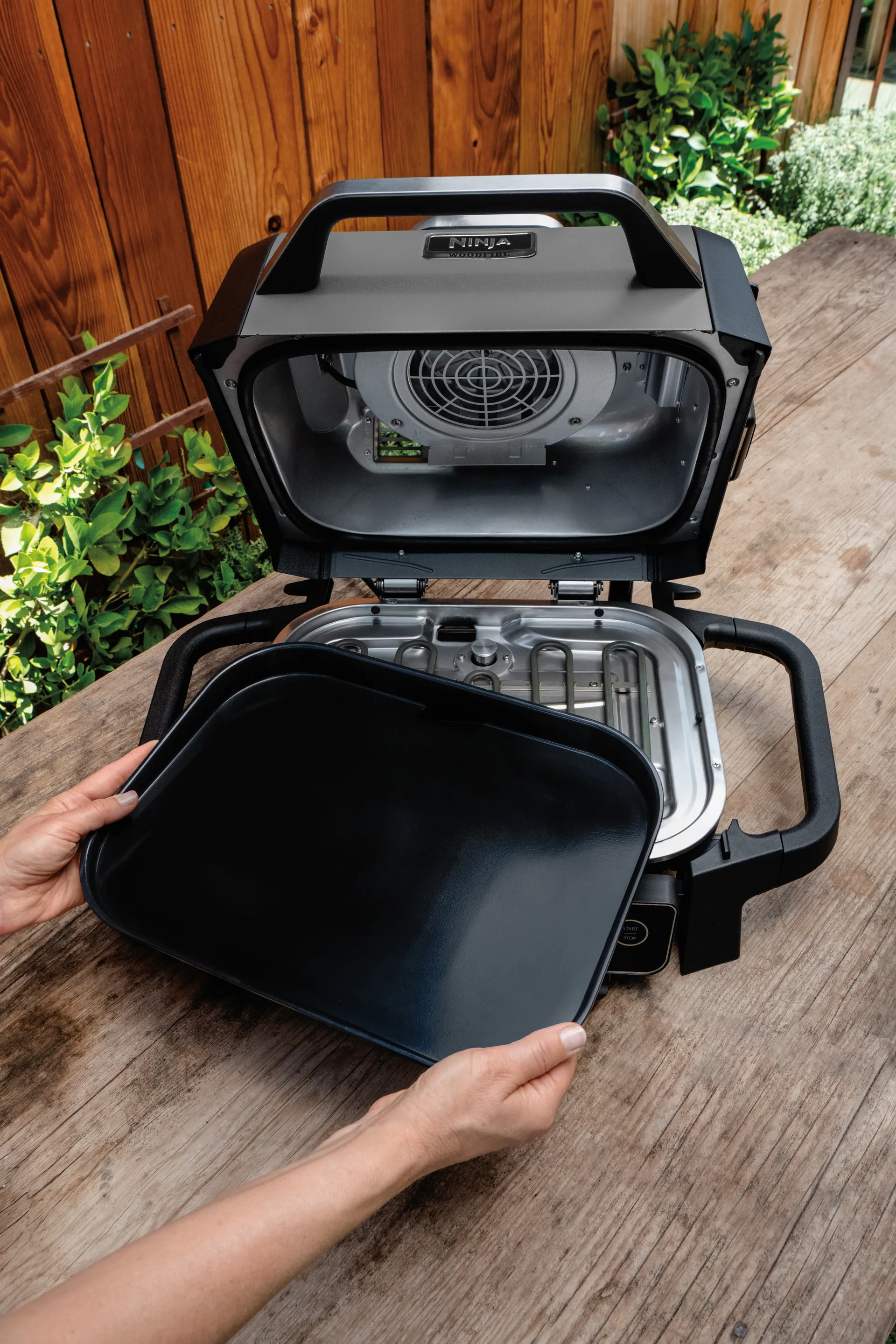 Ninja Woodfire BBQ plate 28x37 cm, Black Ninja